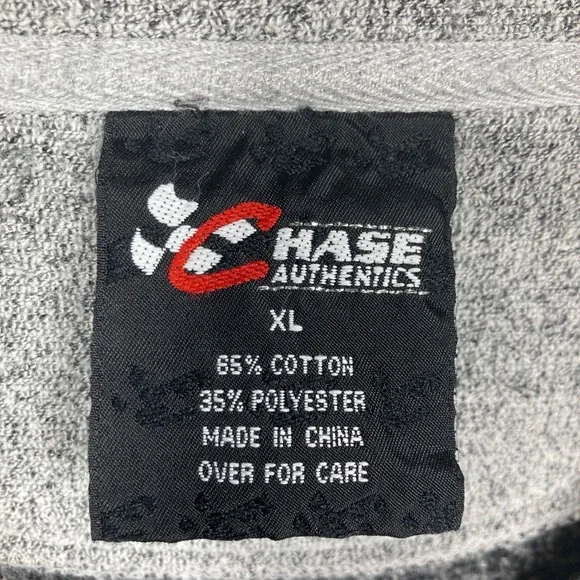 Dale Earnhardt 3 Sr 1/4 Zip Pullover Mens XL Grey Nascar Racing Sweatshirt - Picture 5 of 10